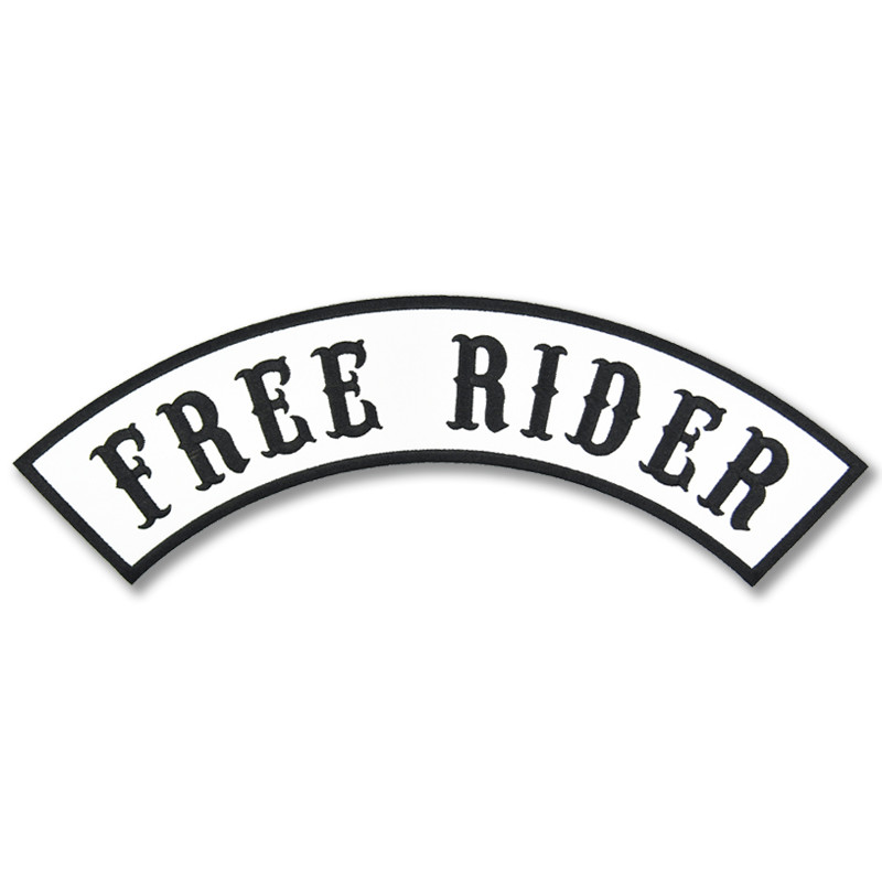 Moto nášivka Free Rider Rocker white XXL na záda