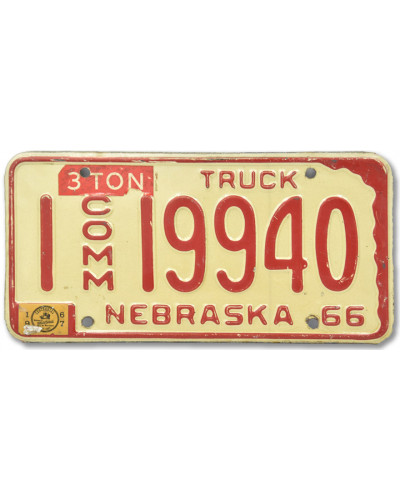 Americká SPZ Nebraska Truck 1966