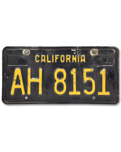 Americká SPZ California Black 1963
