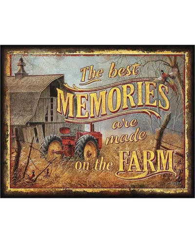 Plechová cedule Farm Memories 40 cm x 32 cm