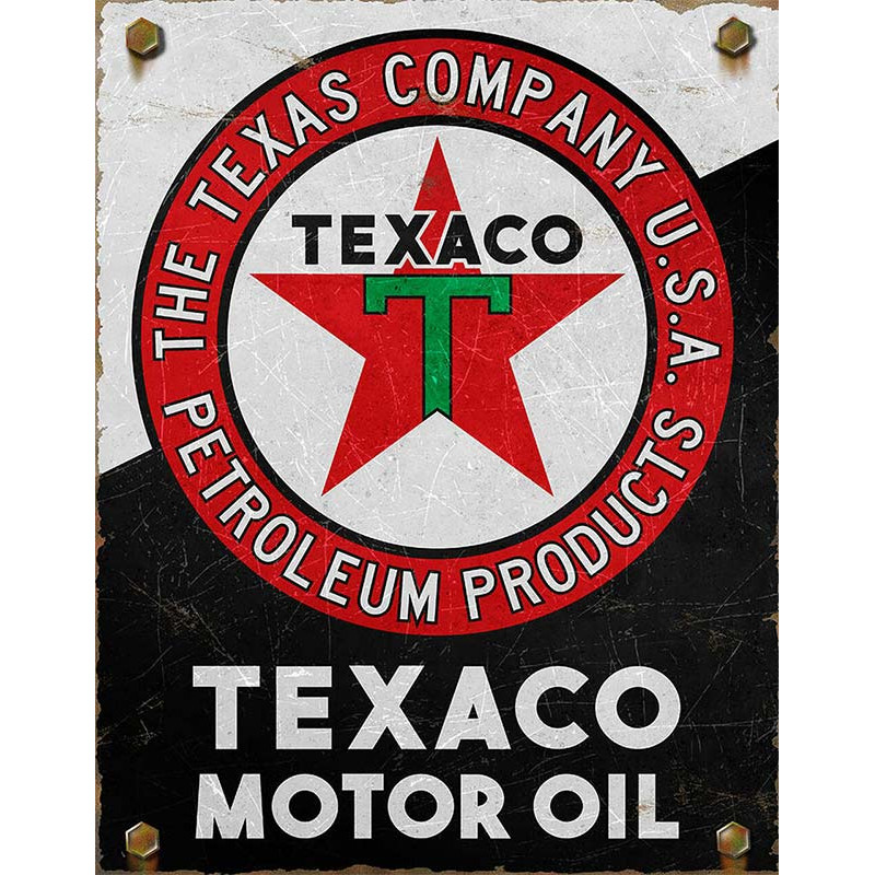 Plechová cedule Texaco Motor Oil 40 cm x 32 cm