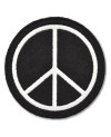 Nášivka Peace Sign Black 8 cm