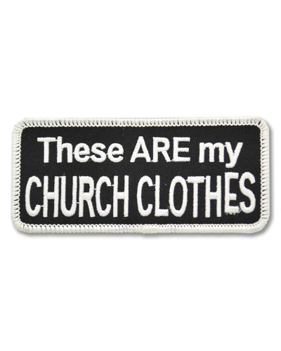 Moto nášivka Church clothes 5 cm x 10 cm
