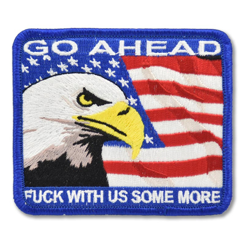 Moto nášivka Go Ahead US Flag Eagle 9 cm x 7 cm