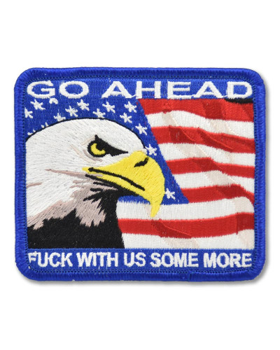 Moto nášivka Go Ahead US Flag Eagle 9 cm x 7 cm