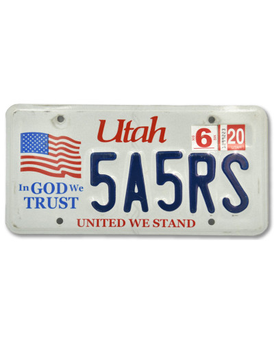 Americká SPZ Utah In Good We Trust