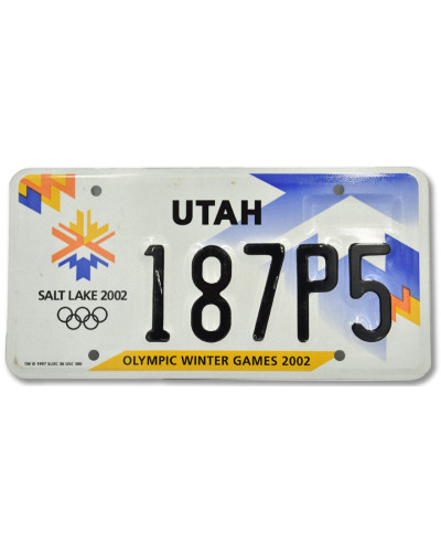 Americká SPZ Utah Olympic Winter Games 2002