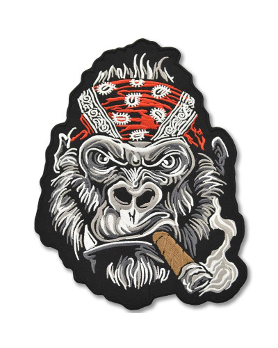 Moto nášivka Smoking Gorilla Red na záda