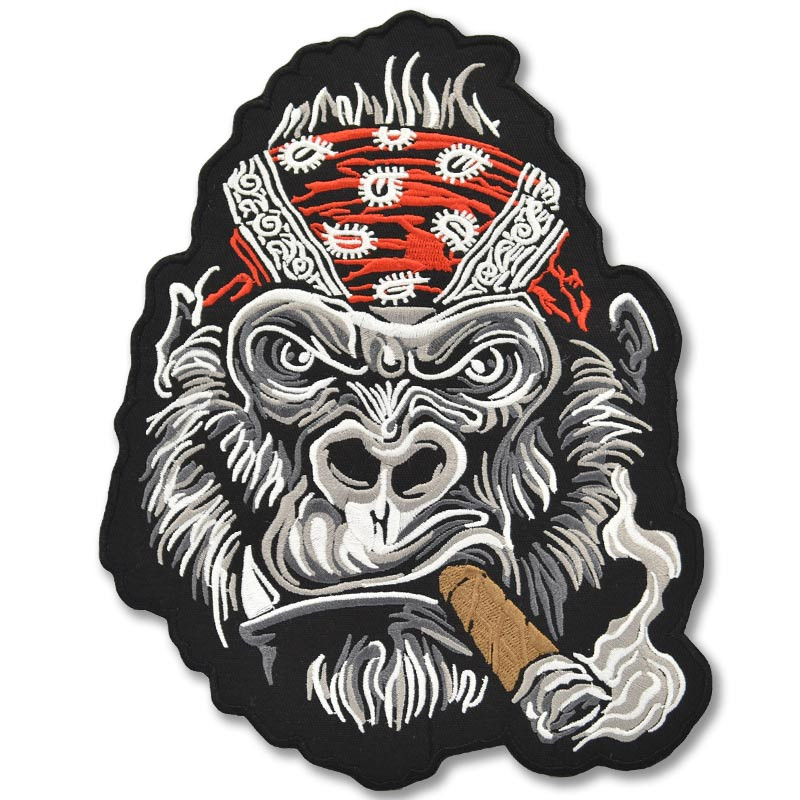 Moto nášivka Smoking Gorilla Red na záda