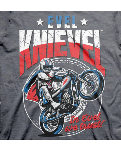 Pánské tričko Evel Knievel Wheelie detail