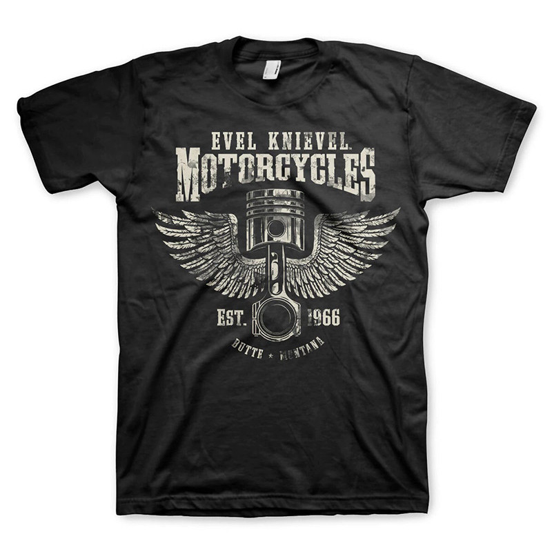 Pánské tričko Evel Knievel Motorcycles černé