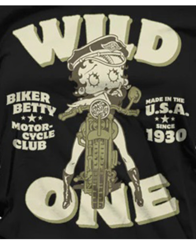 Dámské tričko Betty Boop Wild One Biker detail