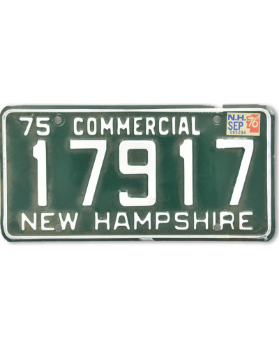 Americká SPZ New Hampshire 1975 Green