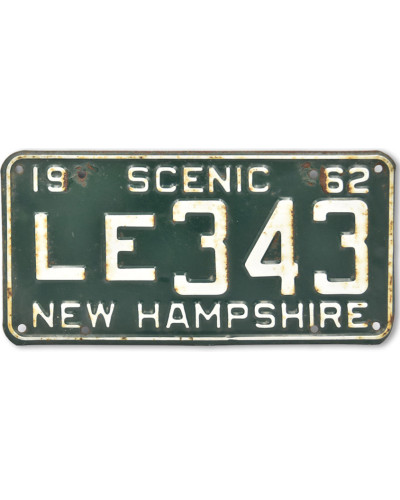Americká SPZ New Hampshire Scenic 1962 Green