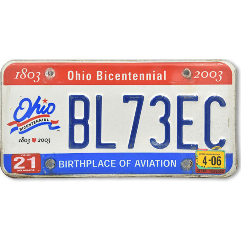 Americká SPZ Ohio Bicentennial