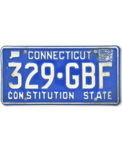 Americká SPZ Connecticut Blue 329-GBF
