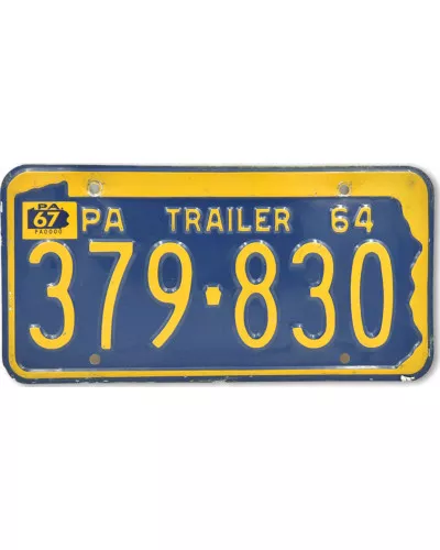 Americká SPZ Pennsylvania Trailer 1964 Blue