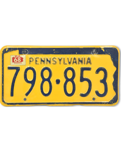 Americká SPZ Pennsylvania Yellow 798-853