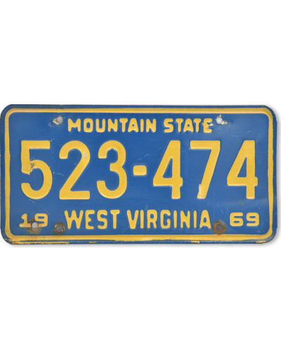 Americká SPZ West Virginia Mountain 1969
