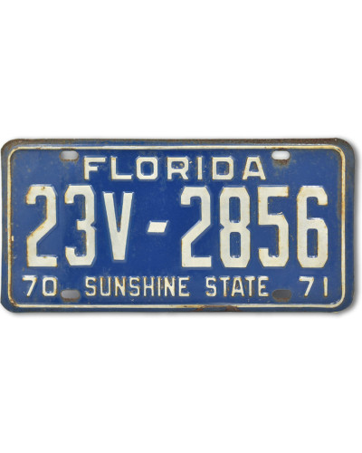 Americká SPZ Florida Sunshine State Blue 1971