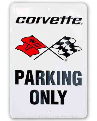 Plechová cedule Corvette Parking Only 20cm x 30cm