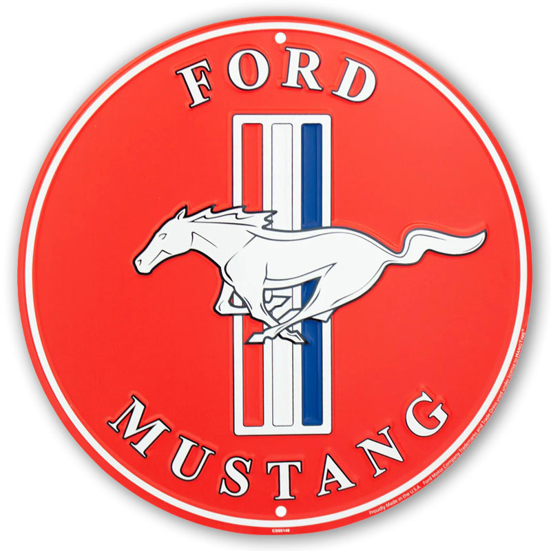 Plechová cedule Ford Mustang Red 30 cm