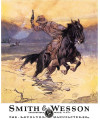 Plechová cedule Smith and Wesson hostiles 32 cm x 40 cm