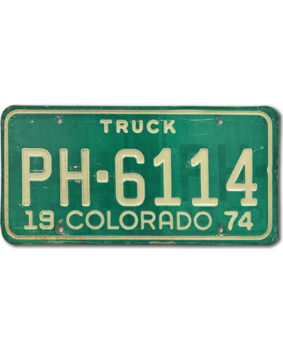 Americká SPZ Colorado Truck 1974 Green