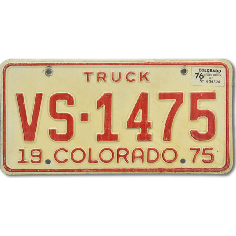 Americká SPZ Colorado Truck 1975
