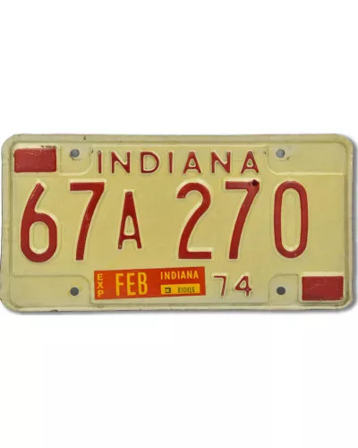 Americká SPZ Indiana 1974