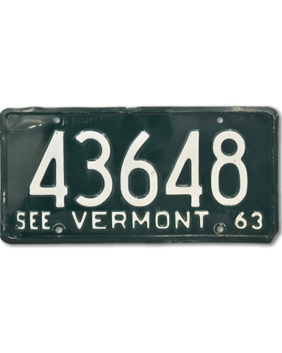 Americká SPZ Vermont SEE Green A 1963