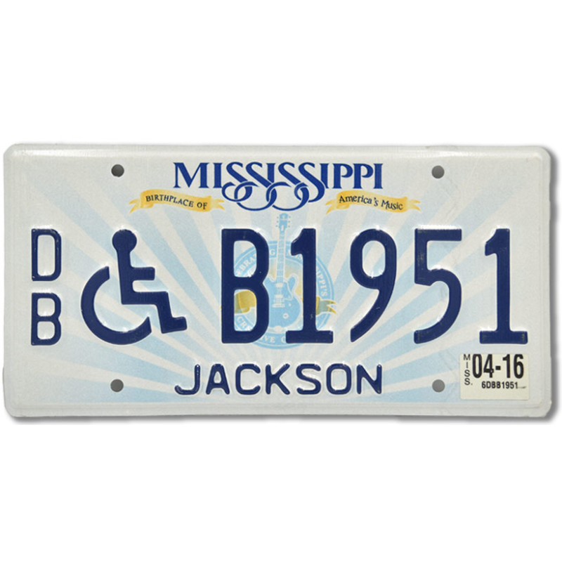 Americká SPZ Mississippi Lucille Wheelchair