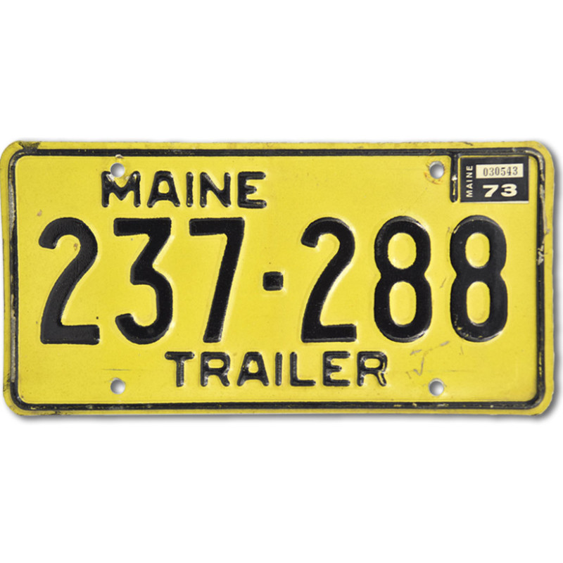 Americká SPZ Maine Yellow Trailer