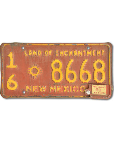 Americká SPZ New Mexico 1960 Red 16 8668
