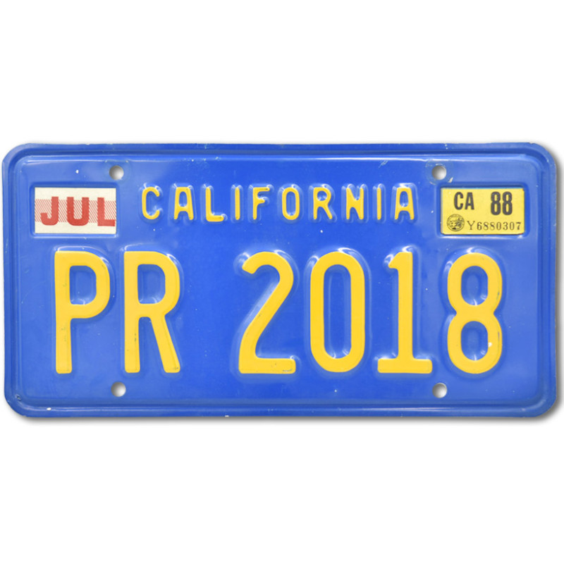Americká SPZ California Blue PR 2018