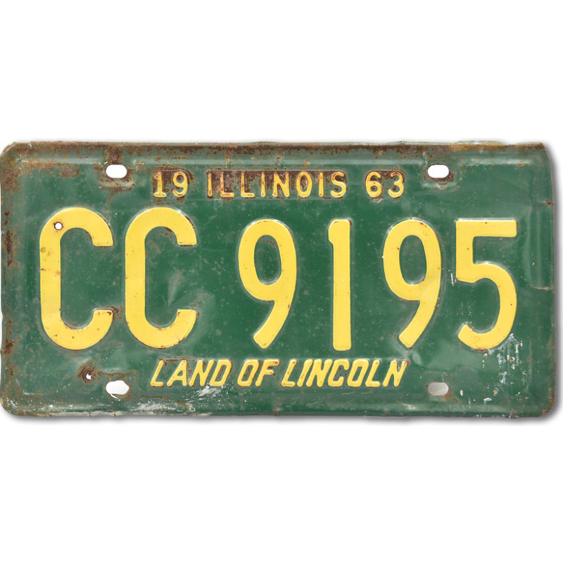 Americká SPZ Illinois Green 1963 CC 9195