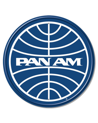 Plechová cedule Pan Am Blue 30 cm