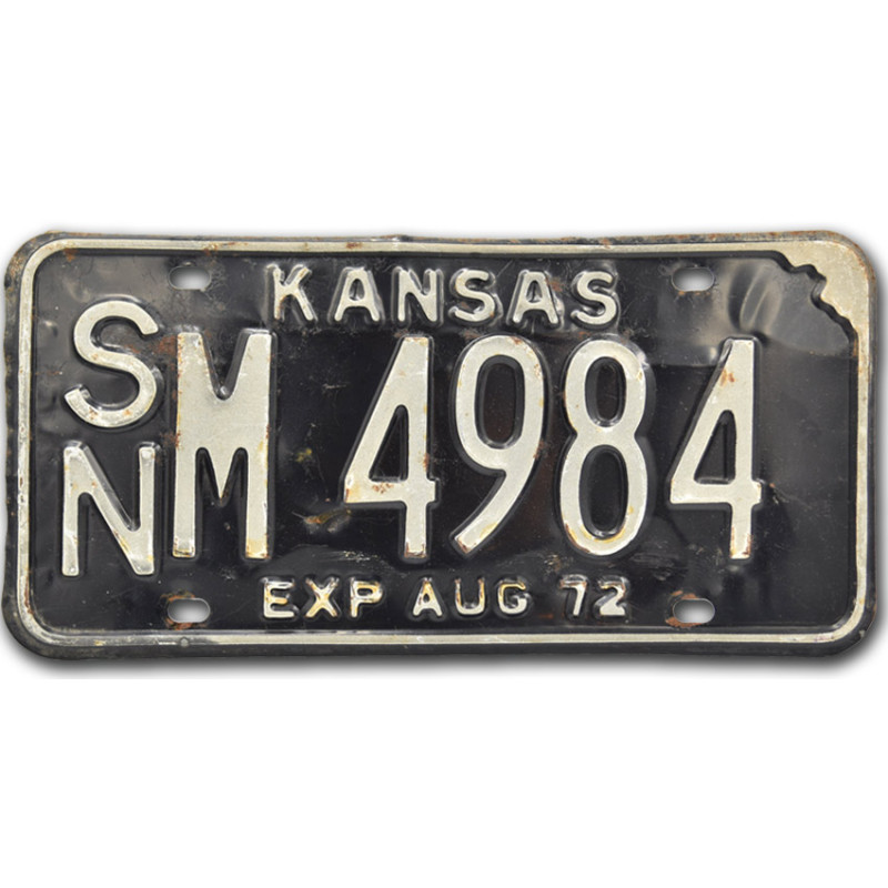 Americká SPZ Kansas Black SNM 4984