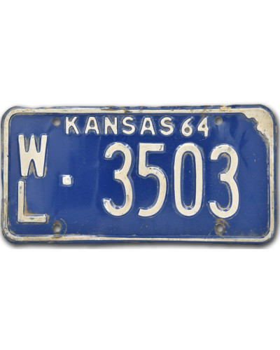 Americká SPZ Kansas Blue WL 3503