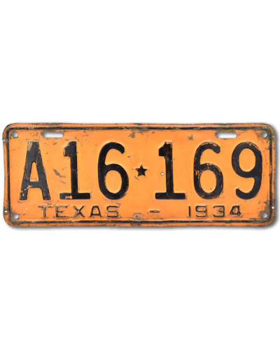 Americká SPZ Antique Texas Orange 1934