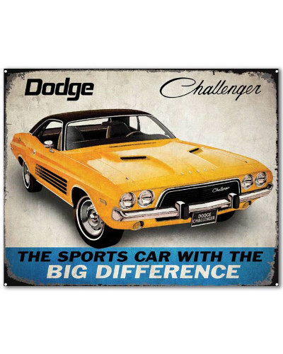Plechová cedule Dodge Challenger Big Difference 30 cm x 38 cm
