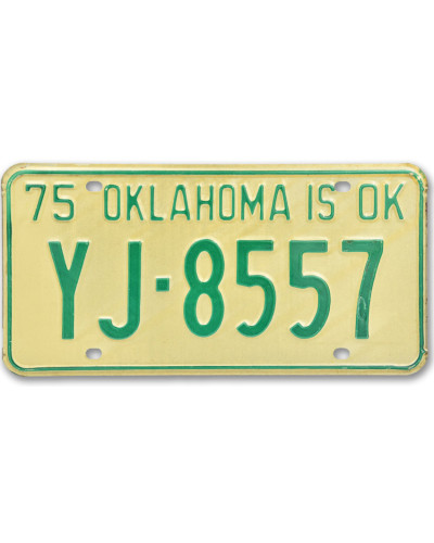 Americká SPZ Oklahoma is OK 1975