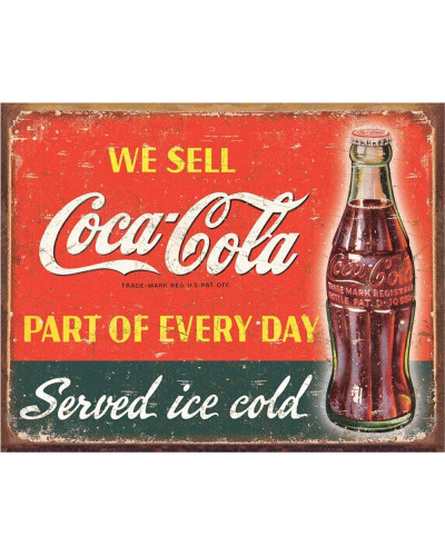 Plechová cedule Coca Cola  - Part of Every Day 32 cm x 40 cm