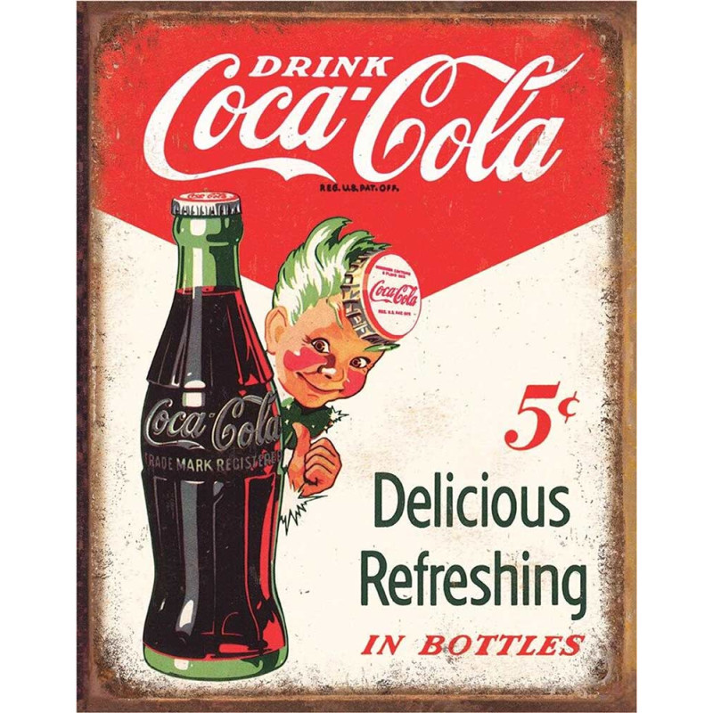 Plechová cedule Coca Cola - Sprite Boy 5 Cents 32 cm x 40 cm