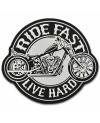 Moto nášivka Ride Fast Live Hard XXL na záda 28 cm