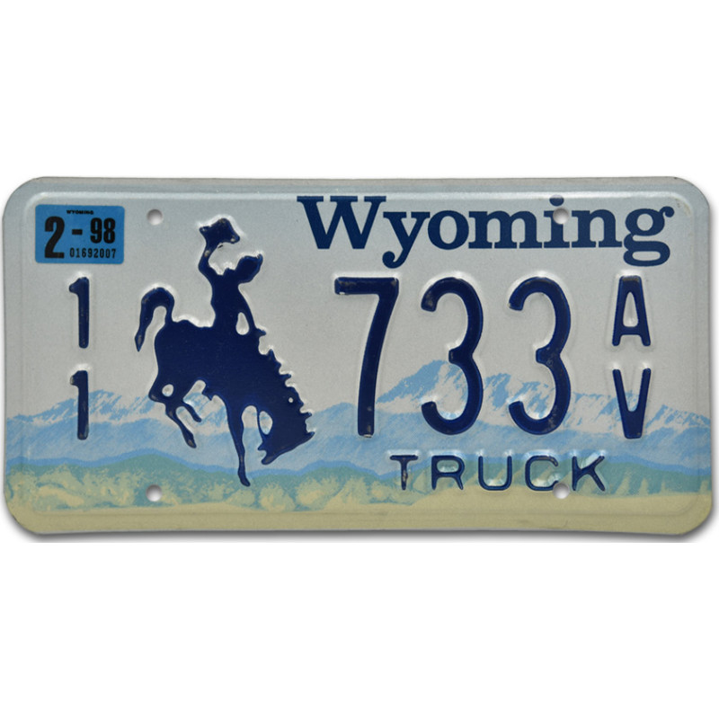 Americká SPZ Wyoming Blue Mountains Truck