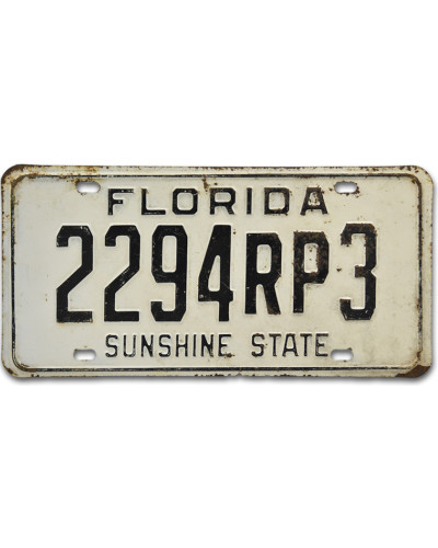 Americká SPZ Florida Sunshine State White