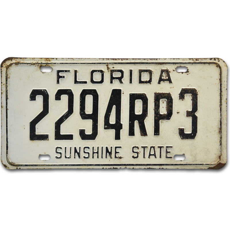Americká SPZ Florida Sunshine State White
