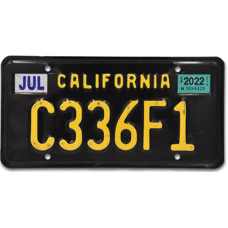 Americká SPZ California Black C336F1
