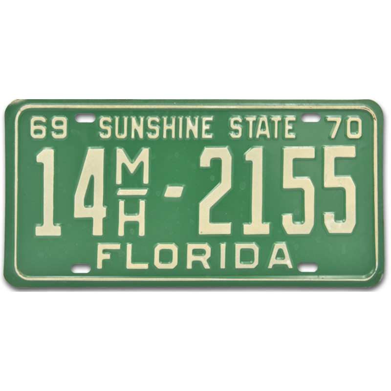 Americká SPZ Florida Green 1969 Sunshine State